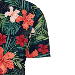 Camisa Estampada com Flores Havaianas Masculina