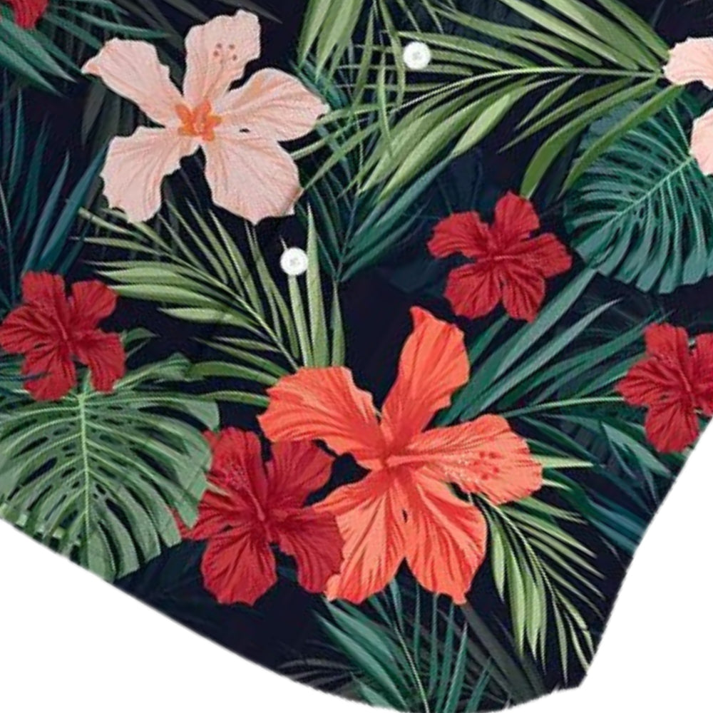 Camisa Estampada com Flores Havaianas Masculina