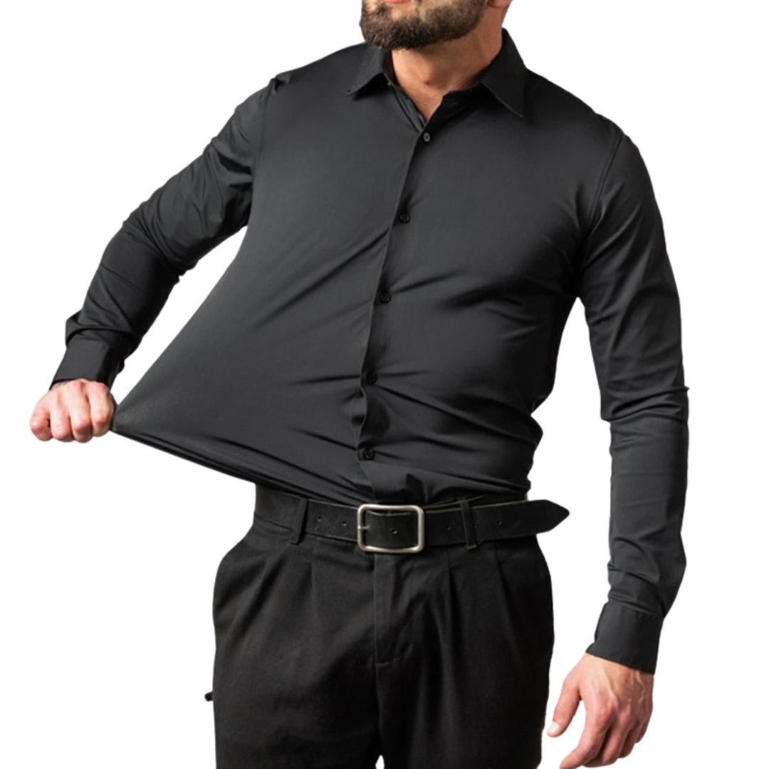 Camisa Social Masculina Elástica