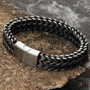 Pulseira Masculina Chains em Aço Inox e Fecho Magnético