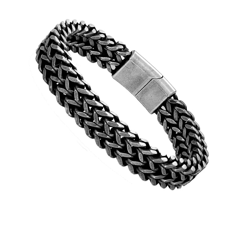 Pulseira Masculina Chains em Aço Inox e Fecho Magnético