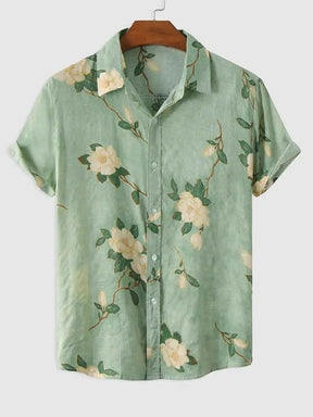 Camisa Masculina Florada Moda Praia Verão 