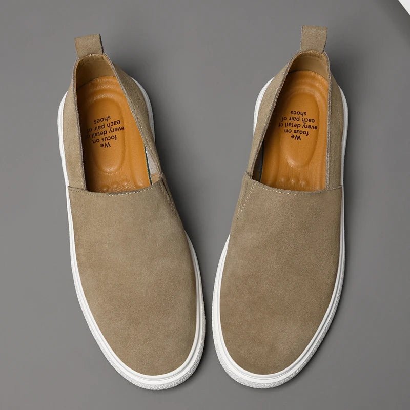 Loafer Masculino Germain de Couro Camurça Slip On