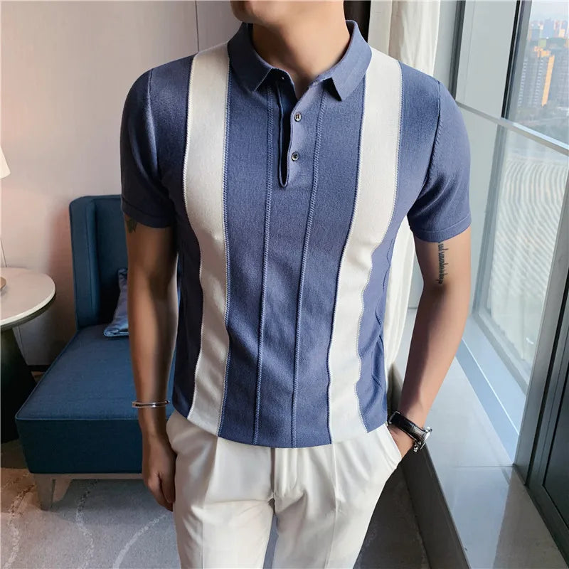 Camisa Polo Stripe de Malha