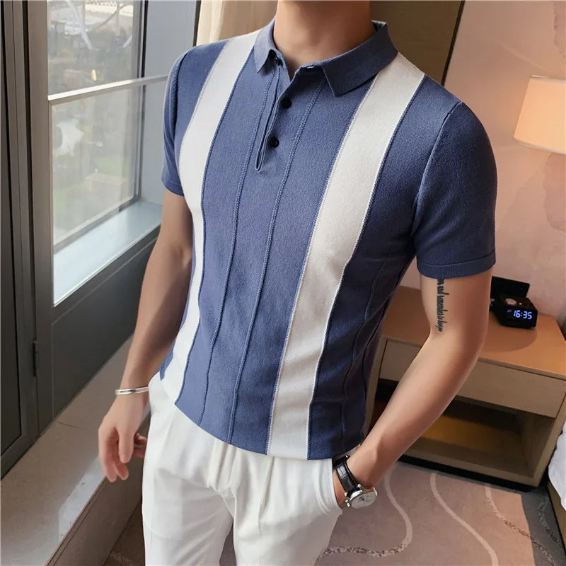 Camisa Polo Stripe de Malha