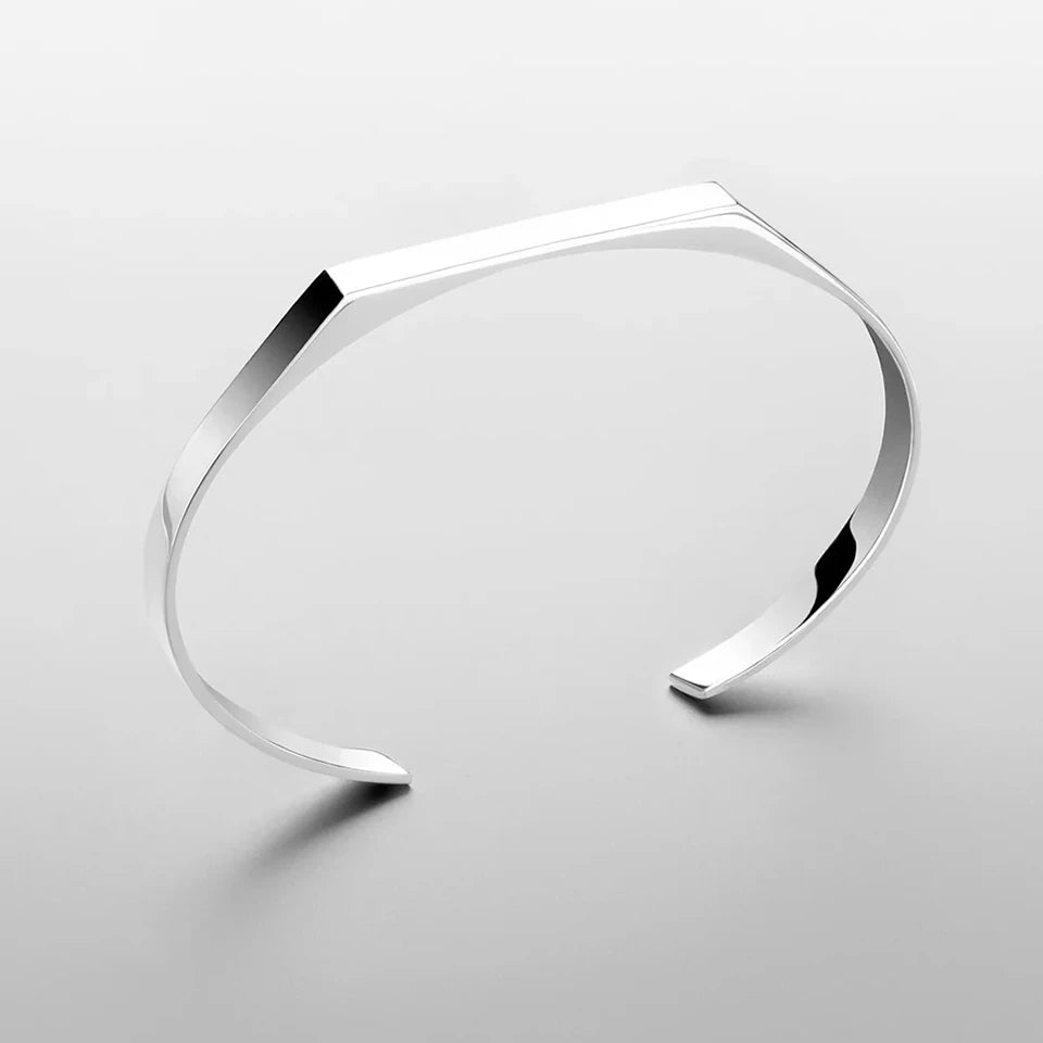 Pulseira Masculina Prata Minimalista 5MM