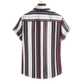 Camisa Listrada de Botão Masculina