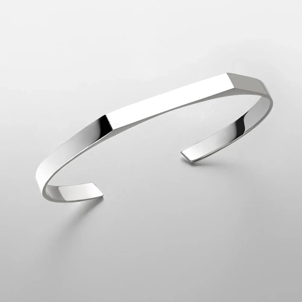 Pulseira Masculina Prata Minimalista 5MM